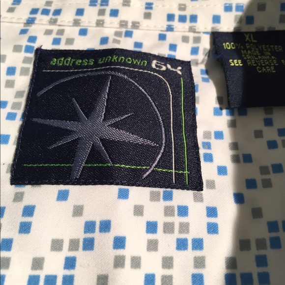 FANTASTIC ADDRESS UNKNOWN SHIRT. AMAZING PATTERN. - Picture 3 of 6